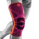 Bauerfeind Sports Knee Support - Breathable Compression Knee Brace for Athletes - Medical Grade Compression - Lightweight, Moisture Wicking, Breathable and Washable Knit Fabric (Pink, Small)