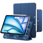 ESR for iPad Air 11 Inch Case M2 (2024), iPad Air 6th / 5th / 4th Generation Case, 10.9 Inch, Powerful Magnetic Attachment, Slim Trifold Stand Case, Supports Pencil Pro/USB-C, Rebound Series,Navy Blue