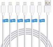 iPhone Charger,Lightning Cable 3Pack 3FT iPhone Charging Cable Cord Compatible with iPhone X 8 8Plus 7 7Plus 6s 6sPlus 6 6Plus SE 5 5s 5c iPad iPod & More white