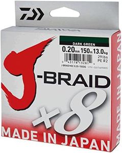 Daiwa J- Braid x8 – Fishing Line Braided, Dark redondaverde, 0.06 mm, 4.0 kg/9.0 Lbs, 300 m