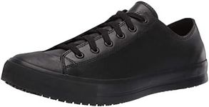 Shoes for Crews Men's Delray Sneaker, Black, 7 Wide Women/5.5 Wide Men