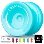 MAGICYOYO Yoyo K2 Responsive Yoyo for Kids, Professional Yoyo for Beginner, Dual Purpose Yoyo Replacement Unresponsive Bearing for Adults/Advanced with 6 Yoyo Strings+Bag+Bearing Remover (Sky Blue)