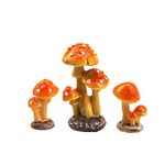 ODDIER 3pcs Resin Mushroom Miniature Fairy Garden Decoration Accessories Garden Sculptures Statues ,Yard Garden Decor for Outside Gnomes Outdoor Decor for Patio Zen Garden