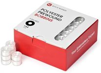 Richword Prewound Bobbins 144pcs (Class 15) Size A Plastic Sided, 75D/2(60WT) Polyester Bobbin Thread for Single Needle Embroidery and Sewing Machine, White 130 Yards