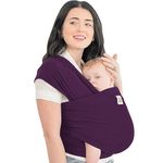 Baby Wrap Carrier - All in 1 Stretchy Baby Sling - Baby Carrier Sling - Baby Carrier Wraps - Baby Carriers for Newborn, Infant - Baby Holder Straps - Baby Slings - Baby Sling Wrap (Royal Purple)