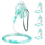 ANSNF Oxygen Face Mask Adult: with 6.6' Tube & Adjustable Elastic Strap - Size M