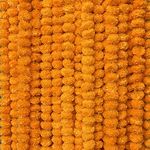 Pzyvelines- Artificial Marigold Flowers-Indian Genda phool for Decoration on Diwali, Navratri Pooja, Home Decoration (5 feet Long 5 pc.) Orange Colour