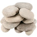 SINJEUN 16 PCS 3-4 Inch Large River Rocks for Painting, Bulk 10 lbs Craft Stones for Rock Painting, Natural River Rocks, Decoration, Smooth Painting Kindness Rocks Mandala Painting Favors