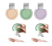 HELIMIX Pack of 3 Refillable Travel Bottles for Toiletries Silicone Container for Cream, Shampoo Hand Wash, Lotion Storage Bottle Travel Accessories Leak Proof