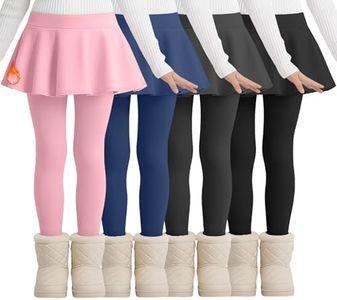 LessonZoo 4 Pack Girls' Skirt Leggings, 4-Color, 7-8 Years