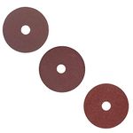 Excel Impex 30 Pcs 120, 100, 80 Grit Aluminum Oxide Resin Fiber Discs for grinding, polishing non-ferrous metals, wood, 5"