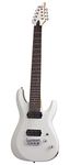 Schecter C-8 DELUXE Satin White 8-String Solid-Body Electric Guitar, Satin White