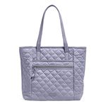 Vera Bradley Women's Performance Twill Vera Tote Bag Handbag, Lavender Sky, One Size