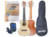 Alp-Gold Ukulele Concert Mahogany/Spruce with Bag, Textbook and Tuner from South Tyrol/Italy