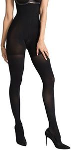 Spanx Women's Luxe Leg High-Waisted Mid-Thigh Shaping Tights Very Black D