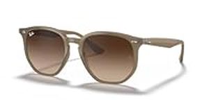 Ray-Ban RB4306 Hexagonal Sunglasses, Opal Beige/Brown Gradient Dark Brown, 54 mm