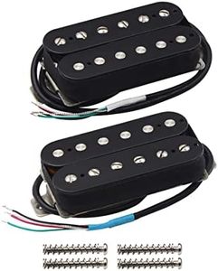 FLEOR High Output Alnico V Guitar Pickup Double Coil Humbucker Pickups Neck and Bridge Set Black