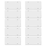 Tyuooker 10Pcs Blank Heat Thermal Transfer Sheet Car License Plate Tag for Car Decoration Custom,12X6In