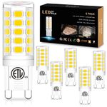 G9 Led Bulb 4W(40W Halogen Equivalent), Natural Daylight White 4000K, G9 Bipin Base, 120V 400 Lumen, 360°Beam Angle, Sailstar G9 LED Light Bulbs for Chandelier, 6 Pack