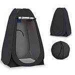 CLIPOP Portable Privacy Shower Toilet Tent Waterproof Anti-UV Pop Up Changing Dressing Tent for Beach Fishing Hiking Bathing,Outdoor Camping,with a Carrying Bag (150×150×190 cm, Black)