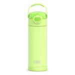 THERMOS FUNTAINER 16 Ounce Stainless Steel Vacuum Insulated Bottle with Spout and Locking Lid, Neon Lime