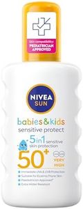 NIVEA SUN Kids SPF 50+ Sensitive Sunscreen Spray, 200ml – Immediate Protection