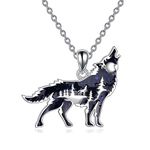 YFN Wolf Necklace Sterling Silver Wolf Pendant Jewelry Gifts for Women Men