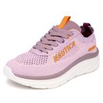 Nautica Women's Fashion Sneaker Lace-Up Running Shoe Casual Max Cushioning Walking Tennis Sneaker, Lilac Fun-venera, 7