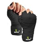 Professional Boxing Wrap for Men Hand Wrap for Boxing Punching Hand Wraps Wrist Supporter for Gym Boxing Bandage for MMA, Muay Thai, Martial Arts (Black, 110 inch)