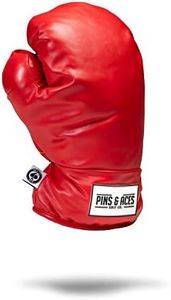 Pins & Aces Boxing Glove Driver Head Cover - Premium, Hand-Made Classic Boxing Glove 1W Headcover - Funny, Tour Quality Golf Club Cover - Style and Customize Your Golf Bag (Red)