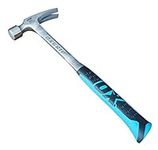 Ox Tools P083422 22 oz. Framing Hammer, Milled Face, Long Shock Reduction Handle, Straight Rip Claw, Non-Slip Grip