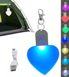 AddLuck Purse Glow Heart Light,Rechargeable Handbag Light Heart LED,Portable Sensor Activated Handbag Lamp with Keychain (1Pcs)