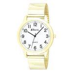 Ravel - Mens Everyday Quartz Watch with Dotted Minute Track on Gold Toned Stainless Steel Expander Bracelet (36mm case) - R0232.22.1 - Gold Tone