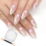 White Pearl Chrome Nail Powder,Irid