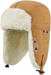 CLAPE Winter Trapper Hat Windproof Warm Earflap Eskimo Hats Russian Ushanka Hat Outdoor Aviator Trooper Hat for Hunting Ski