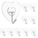 JIALTO Photo Frame Hooks for Wall Without Drilling 10 Pack Self Adhesive Hooks for Wall Heavy Duty Strong Nail Free for Hanging Photo Frame/Wall Clock/Kitchen Accessories Items