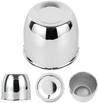 INTECH AUTO 4.25 Center Caps Replacement Wheel Hubcaps Cover Push Though for Truck Trailer Rims - Chrome / 93MM Height / Pack of 4