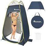 YOUKADA Pop Up Privacy Shower Tent, Dressing Changing Room, Outdoor Shower Enclosure, Easy Set Up, UV/Rain Shelter, Outdoor Shower Enclosure for Outdoor Hiking Beach Picnic Fishing - Navy Blue