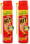 HIT Crawling Insect Killer – Cockroach Killer Spray (200ml) | Instant Kill | Deep-Reach Nozzle | Fresh Fragrance (Pack of 2)