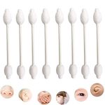 Baby Cotton Swabs with Large Tips for Newborn Babies, Kids, 100% Biodegradable Gentle Qtips for Children Safety Cotton Buds (4 packs of 56 ct. Total 224) (Baby swab-1)