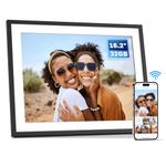 16.2-Inch 32GB Extra Large WiFi Digital Picture Frame, Smart Electronic Photo Frame with IPS HD Touchscreen, Auto-Rotate, Wall-Mounted, Easy to Share Photos&Videos via App&Email, Gift for Grandparents