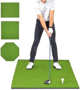 GoSports Golf Hitting Mat - PRO 5 x 3 ft - 5 mm Artificial Turf Training Mat for Indoor/Outdoor Swing Practice, Includes 3 Rubber Tees