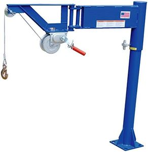 Vestil VAN-J Van Mount Manual Jib Lifter, Steel, 400 lb. Capacity, 10' Cable Length, 46-1/16" Height
