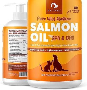 PetPal - Better Than Fish Oil - Pure Wild Alaskan Salmon Oil for Dogs & Cats - All Natural, Supports Joint Function, Pet Immune & Heart Health, Healthy Skin & Coat - Omega 3 Super Food (8oz (240mL))