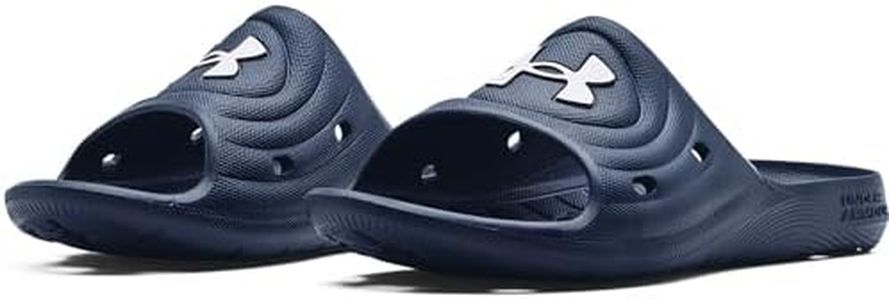 Under Armour Men's UA M Locker IV SL, Quick-Drying Sliders for Locker Room, Shower, Beach, Walking, Slip-On Pool Shoes Designed to Drain Water, Cushioned Comfort Men's Flip Flops