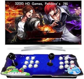 FVBADE [30000 Game in 1] 70S Pandora Box mini Arcade Console for Children Compatible PC & Projector & TV ,3D Games 1-4 Players Double Joystick Favorite List Game Category Save/Search/Hide/Pause Games