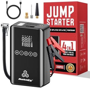 Autofy VoltX 4-in-1 Car Jump Starter - 150PSi Car Tyre Inflator Pump Deflator - Powerbank - LED Torch - 8000mAH Battery - for Cars (Up to 6000cc) - 22mm Cylinder Most Heavy Duty [2 Years WARRANT'Y]