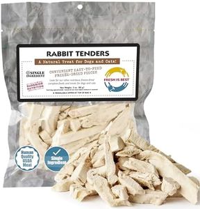 Fresh Is Best Freeze Dried Dog Treats – Raw Freeze Dried Rabbit Dog Treats for Cats & Canines in Resealable Zipper Bag – High-Protein Single Ingredient Rabbit Tenders – Made in The USA