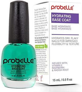 Probelle Hydrating Base Coat for Dry and Brittle Nails, Instant Moisturizer, Nourishes and Soothes Nails, Extends Polish Life, Ideal for Dehydrated, Rough, Breaking Nails (0.50 Fl oz/ 15 mL)