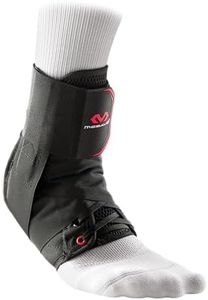 Mcdavid Ankle Support/W Stabiliser Straps, Prevent and Recovery from Ankle Sprains, Unisex, Black, Large